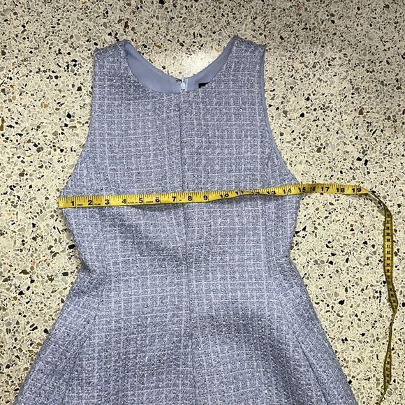 Emporio Armani Sleeveless Tweed Dress blue lined 38 US size 2 a line - Picture 8 of 12